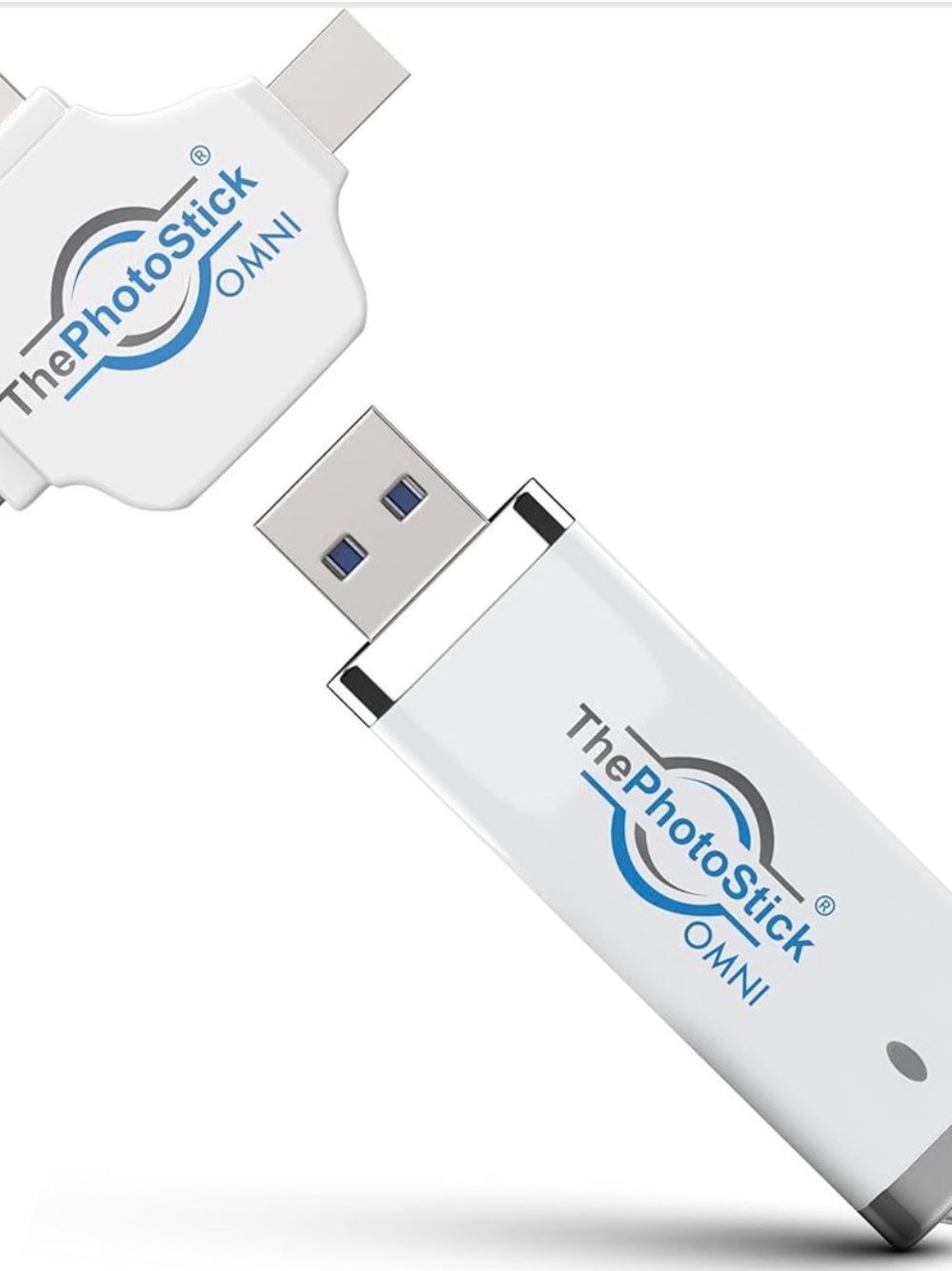 ThePhotoStick® Omni 64GB Photo Backup for iPhone, Android and Computers